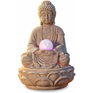 Boeddha ""Lotus"" met led-bal, hoogte 30 cm
