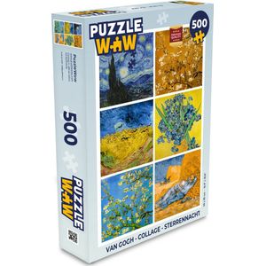 Puzzel Van Gogh - Collage - Sterrennacht - Legpuzzel - Puzzel 500 stukjes