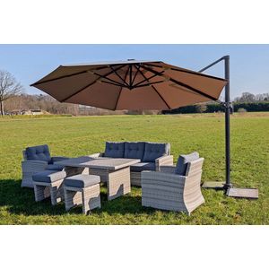 Aluminium Lounge Diningset Wicker Stoel Bank Loungeset 100% Roestvrij Weerbestendig