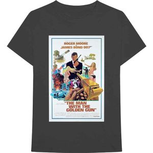 James Bond - The Man With The Golden Gun Poster Heren T-shirt - S - Zwart