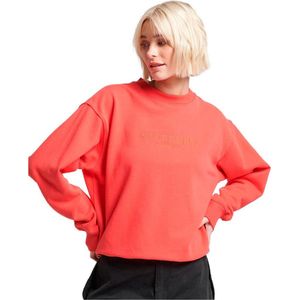 Superdry Embroidered Loose Sweatshirt Roze L Vrouw