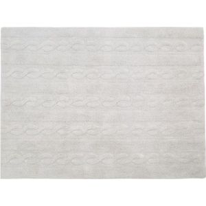 Lorena Canals - vloerkleed - Trenzas - 80 x 120 cm - pearl grey