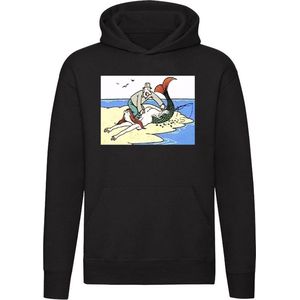 Zeemeermin Hoodie - schub - vis - zee - schubben - vrouw - visser - humor - grappig - unisex - trui - sweater - capuchon