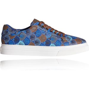 Blue Blazing Sneakers - Maat 43 - Lureaux - Kleurrijke Sneakers - Sneakers Met Print - Unisex