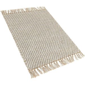 ALADAG - Laagpolig vloerkleed - Beige - 50 x 80 cm - Katoen