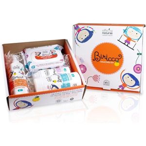 Gift Box Biricco Baby First Cuddles 0+ Biologisch - Officina Naturae - Baby crème, Badcrème, Baby Poeder, babydoekjes - voor de natuurlijke verzorging van je pasgeboren baby