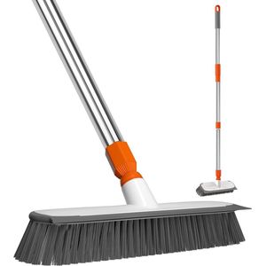 Multifunctionele vloerschrobborstel - 30 cm breed - harde borstel - betonreiniging - zware outdoorreiniging - commercieel gebruik - badkamer - tegelbad - keuken