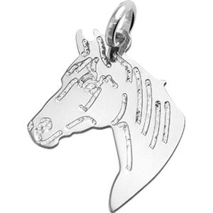 The Jewelry Collection Hanger Paard - Zilver Gerhodineerd