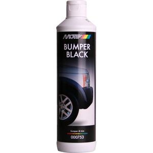 Motip Bumper zwart | Voor herstellen bumper Kleur & Glans | Kunststof bumpers | 500ML