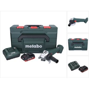 Metabo W 18 7-125 Accuslijper 18 V 125 mm + 1x accu 4.0 Ah + lader + metaBOX