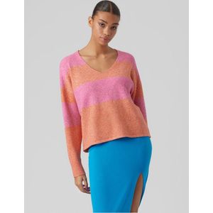 Vero Moda VMDOFFY LS VN STRIPE PULL - Scarlet Ibis