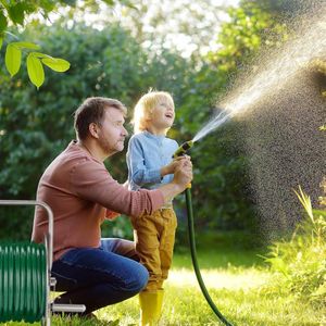 Tuinslanghaspel RVS muurhaspel zonder slang - Bodem muur - 40 meter slanghaspel zilver