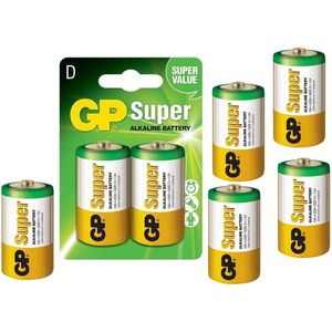 GP Super Alkaline LR20/D batterij - 10 Stuks (5 Blisters a 2 St.)