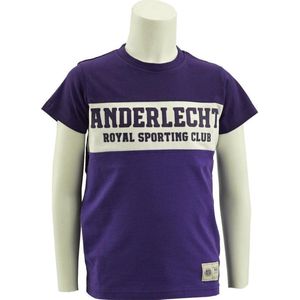 T-shirt kids paars Anderlecht Royal Sporting Club maat 146/152 (11 a 12 jaar)