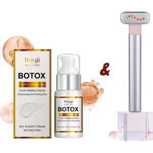 Botox Gezichtsserum Verstevigende Crème met Collageen & Hyaluronzuur + Skincare Huidverjongingsapparaat Radyance Eyelift