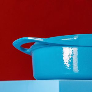 POT ART Gietijzeren braadpan - 26 cm - 9 cm hoog - 3,8 liter - inductie - Kleur Ocean (Blauw)