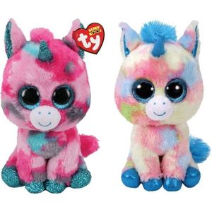 Ty - Knuffel - Beanie Buddy - Gumball Unicorn & Blitz Unicorn