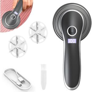 Draadloze Pluisscheerapparaat met LED-indicator - Oplaadbare USB Pluisborstel voor Kleding en Meubels - 6 Messen