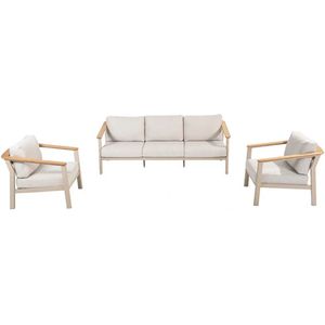 4 Seasons Outdoor Olivia 3-zits Loungebank en 2 Loungestoelen