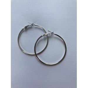 PieKa Oorbelringen Zilver kleur 50mm 1 paar