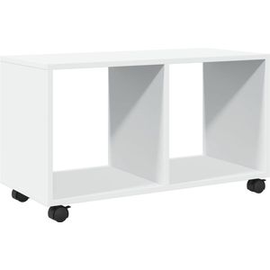 vidaXL Rolkast 72x33x42,5 cm bewerkt hout wit - Rolkast - Rolkasten - Rolkastje - Rol Kastje