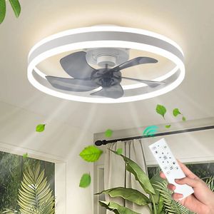 Winkelpedia Slimme plafondventilator met afstandsbediening - LED-verlichting Plafondventilator - Plafondlamp met afstandsbediening- wit of zwart