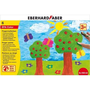 vingerverf Eberhard Faber 100ml geel, rood, blauw, groen, wit, zwart EF-578806