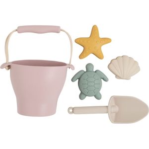 Baby's Only Baby beach set - Strandspeelgoed - Zandspeelgoed - Oud Roze - 5-delig - Siliconen speelgoed