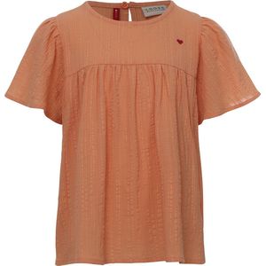 LOOXS Little 2311-7126-215 Meisjes Blouse - Maat 104 - Oranje van 51% polyester 49% viscose