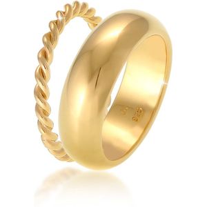 Elli Women's Lady Ring 925 zilver 56 Goud 32020200