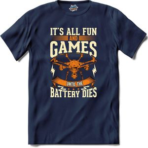 Fun and games | Drone met camera | Mini drones - T-Shirt - Unisex - Navy Blue - Maat XXL