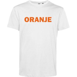T-shirt Oranje Tekst | Koningsdag kleding | Oranje Shirt | Wit | maat 4XL