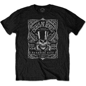 Guns N' Roses - Bourbon Label Heren T-shirt - XL - Zwart