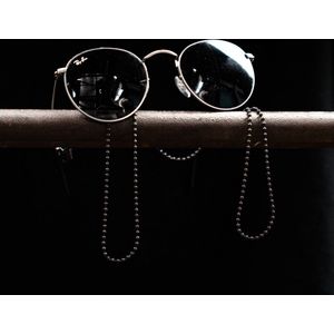 BraveAmsterdam - ""DOT"" Frame-Chain Zwart - brillenkoord - zonnebril koord - zonnebril koord heren - brillenkoorden - sieraden mannen - heren sieraden