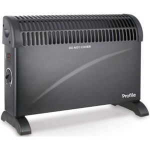 Profile Sirocco Convectorkachel - 2000W - 3 Warmtestanden - Zwart