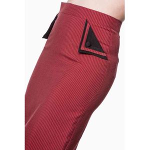 Dancing Days - Purple Haze Rok - XL - Bordeaux rood/Wit