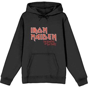 Iron Maiden - Number Of The Beast Vintage Logo Faded Edge Album Hoodie/trui - XL - Zwart