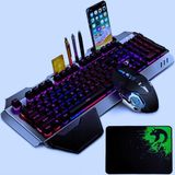 Draadloze 2.4G Oplaadbare Gamertoetsenbord En Muisset Met Regenboog Backlit - 3800mAh Capaciteit - 2400 DPI En 7 Kleuren Ademende Muis – Mechanisch Gevoel En 6 Knoppen