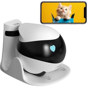 Draadloze Bewakingscamera Voor Binnenshuis 1080P-Camera's Voor Huisdieren Verplaatsbare Zelfopladende Domecamera WiFi IP-Camera Met 2-Weg Audio IR-Nachtzicht Automatische Cruise Toegang Op Afstand SD-Kaartsleuf(EBO-SE)