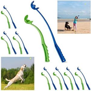 Ballenwerper voor honden - Ballenwerper - 49 x 6,5 x 4,5 cm - Blauw/Groen