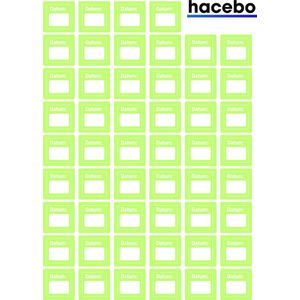 Hacebo - Diepvriesetiketten - Datum stickers - Stickers - 52 stuks - Licht groen