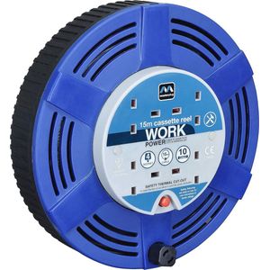 Kabelhaspel 15m met 4 stopcontacten en 10 A