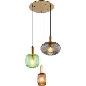 Globo - hanglamp - Normy - messing - glas - Ø 55cm - E27 - 15469-3H