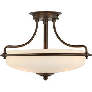 Quoizel LED Plafondlamp Griffin | 3X E27 Max 60W | Dimbaar | Palladian Bronze