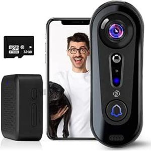 Equivera Video Deurbel met Camera - Video Deurbel met Camera - Video Deurbel - Draadloze Video Deurbel - Weerbestendige Video Deurbel - Nachtzicht - Personenherkenning - Bewegingssensor - Buitenbeveiliging