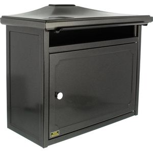 brievenbus met comfortabele diepte, A4 gleuf, verzinkt staal, EU-norm EN 13724, Kopenhagen 882 E, oud ijzer