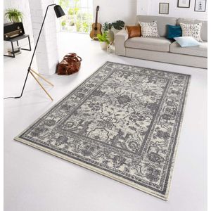 Design vintage tapijt Glorious - grijs/crème 70x140 cm