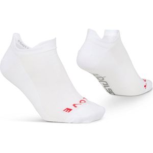 GripGrab - Classic No Show Zomer Fietssokken 1 Paar Enkelsokken Coolmax Sport Sokken - Wit - Unisex - Maat L (44-47)