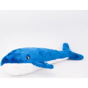 Zippy Paws ZP991 Jigglerz® - Blue Whale - Speelgoed voor dieren - honden speelgoed – honden knuffel – honden speeltje – honden speelgoed knuffel - hondenspeelgoed piep - hondenspeelgoed bijten