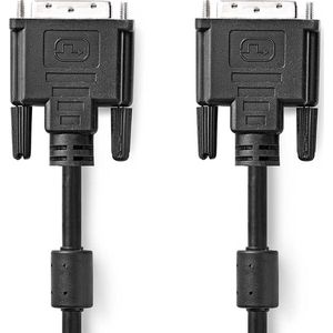 Nedis DVI-Kabel - DVI-D 24+1-Pins Male - DVI-D 24+1-Pins Male - 2560x1600 - Vernikkeld - 2.00 m - Recht - PVC - Zwart - Doos
